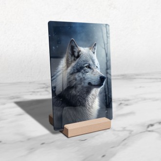 Akrylové sklo Vlk v zimě