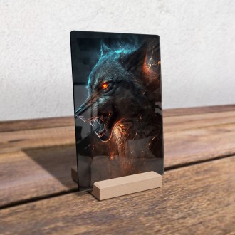 Acrylic glass Evil wolf
