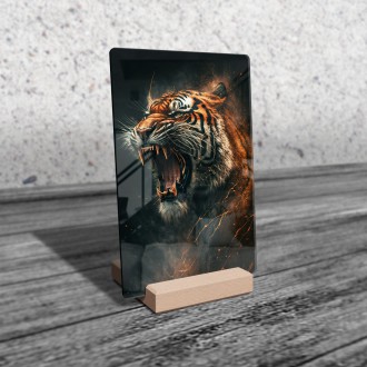 Acrylic glass Roar of the tiger