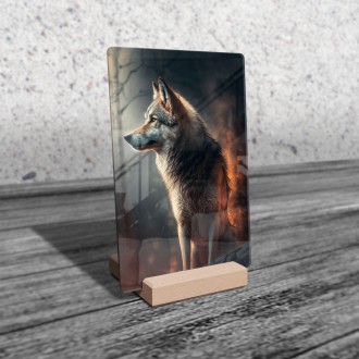 Acrylic glass Wolf spirit