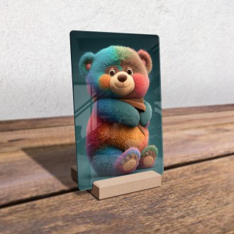 Acrylic glass Rainbow teddy bear