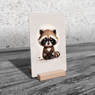 Acrylic glass Little raccoon