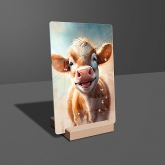 Acrylic glass Watercolor cow
