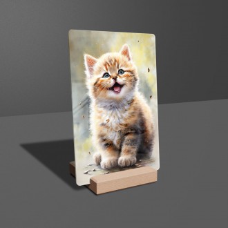Acrylic glass Watercolor cat