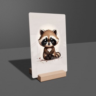 Acrylic glass Little raccoon