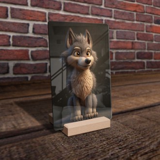 Acrylic glass Animated wolf