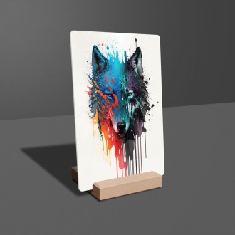 Acrylic glass Wolf graffiti