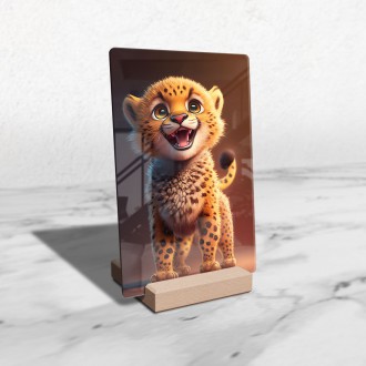 Acrylic glass Cute cheetah