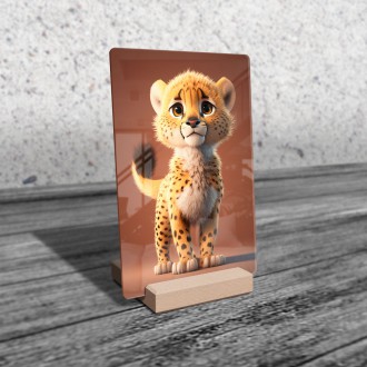 Acrylic glass Animated cheetah