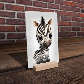 Acrylic glass Little zebra