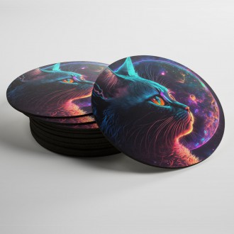 Coasters Cat from dark space