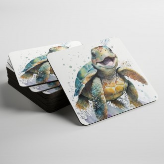 Coasters Watercolor turtle