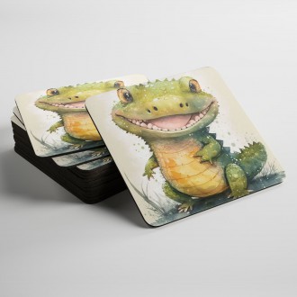 Coasters Watercolor crocodile
