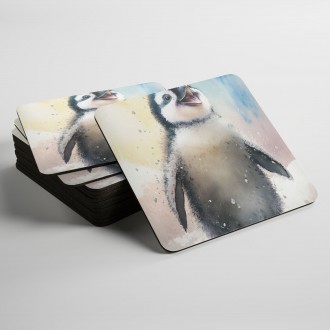 Coasters Watercolor penguin