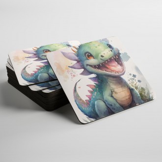 Coasters Watercolor dragon
