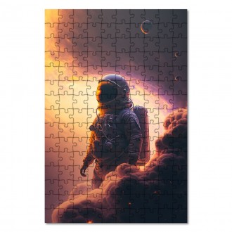 Wooden Puzzle Astronaut in a nebula 2