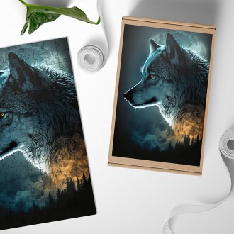 Wooden Puzzle Land of wolves 2