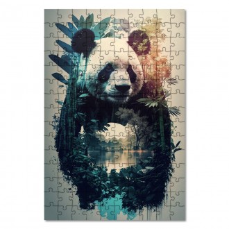 Wooden Puzzle A paradise for pandas