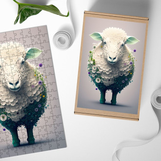 Wooden Puzzle Flower sheep