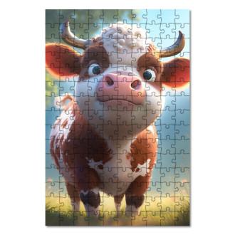 Wooden Puzzle Cute cow