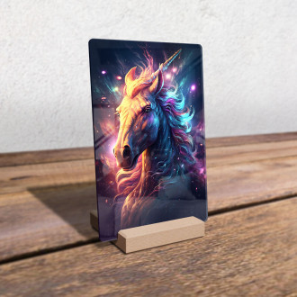 Acrylic glass Space unicorn