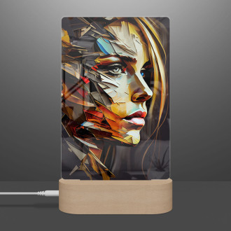 Lamp Oil painting - Abstract face