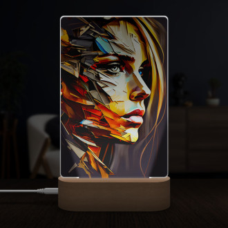 Lamp Oil painting - Abstract face