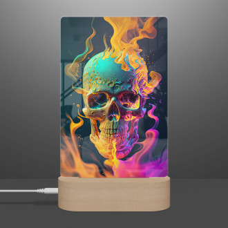 Lamp Skull in colored smoke