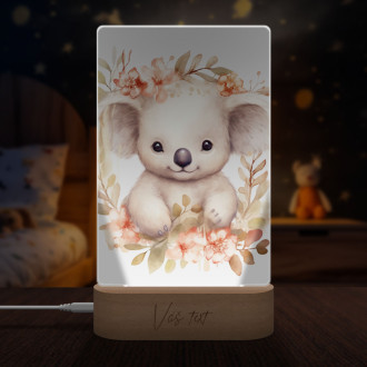 Lamp Baby koala in flowers