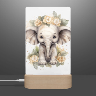 Lamp Baby elephant in flowers