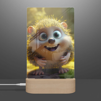 Lamp Cute animated hedgehog