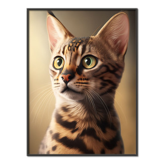 Bengal cat watercolor