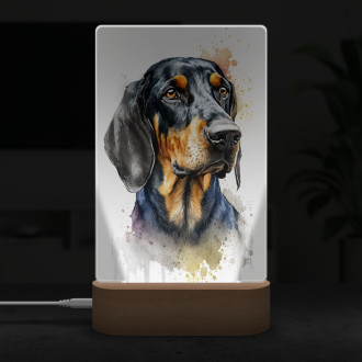 Black and Tan Coonhound watercolor