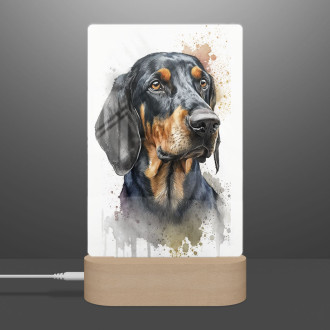 Black and Tan Coonhound watercolor