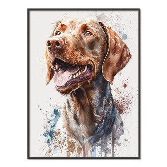Wirehaired Pointing Griffon watercolor