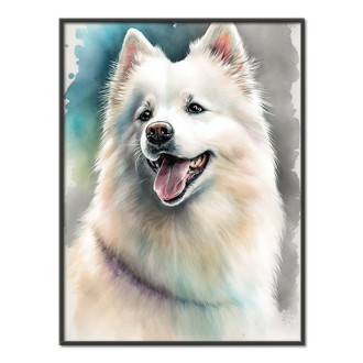 American Eskimo Dog watercolor