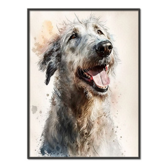 Irish Wolfhound watercolor