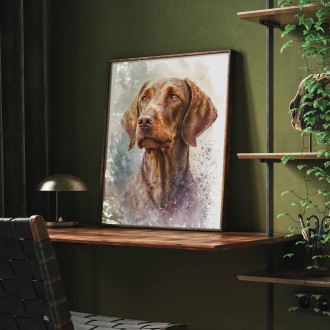 Wirehaired Vizsla watercolor