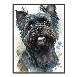 Affenpinscher dog watercolor
