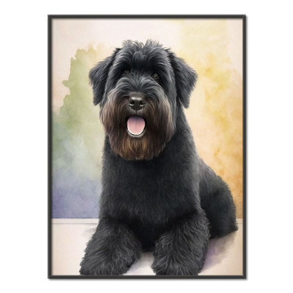 Black Russian Terrier watercolor