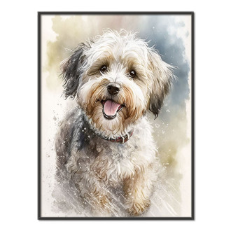 Dandie Dinmont Terrier watercolor