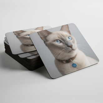 Coasters Tonkinese cat realistic