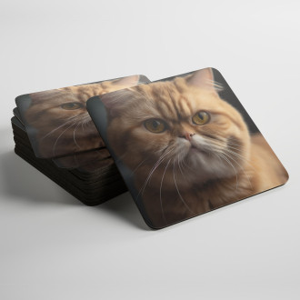 Coasters Exotic Shorthair cat realistic