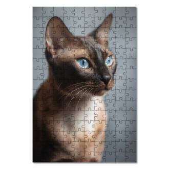 Wooden Puzzle Oriental cat realistic