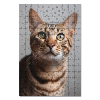 Wooden Puzzle Ocicat cat realistic