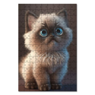Wooden Puzzle Ragdoll cat cartoon