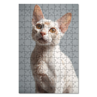 Wooden Puzzle Devon Rex cat realistic
