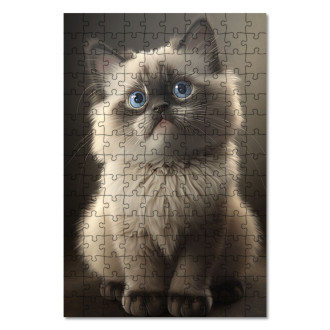 Wooden Puzzle Ragdoll cat watercolor