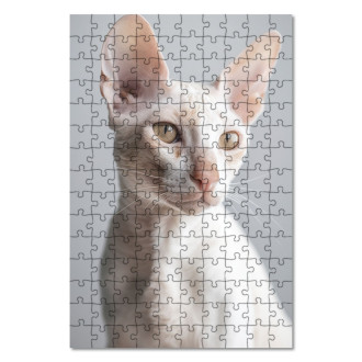 Wooden Puzzle Cornish Rex cat realistic