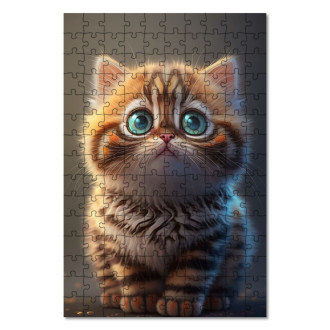 Wooden Puzzle Bengal cat cartoon